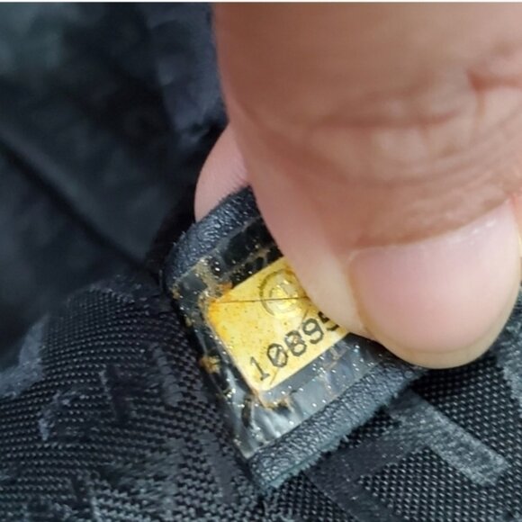 Authentic Chanel Large CC Satin Hobo Bag Black and Gold Chain - Picture 5 of 14